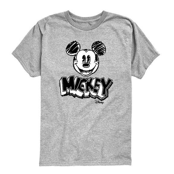Disney - Mickey Monochrome - Toddler Boys Short Sleeve Graphic T-Shirt