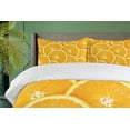 thumbnail image 4 of Ambesonne Orange Duvet Cover Set, Citrus Fruit of Orange, 2-Calking, Marigold, 4 of 7