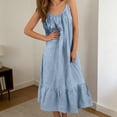 thumbnail image 2 of Elegant Women's Casual Sleeveless Pleated Spaghetti Strap Dress for Daily Wear Comfortable Solid Color Versatile Outfit, 2 of 7
