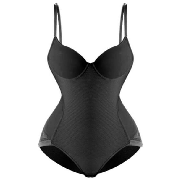 Cathalem Bodysuits for Women Shapewear Tummy Control Shapewear V-Neck  Sleeveless Tops Backless Camisole Jumpsuit,Black S 