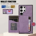 thumbnail image 6 of ELEHOLD for Samsung Galaxy A22 5G, Wallet Case,Detachable Adjustable Shoulder Strap With Card Holder Shockproof Leather Kickstand Case, purple, 6 of 7