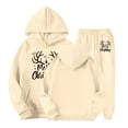 thumbnail image 4 of Byoo Toddler Girls Christmas Outfits Kangaroo Pocket Hoodie T Sweatpants Sets Holiday Xmas Warm Outfits for Kids, 4 of 4