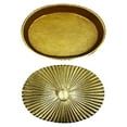 thumbnail image 5 of Pemberly Row 10 Inch Wide Decorative Handmade Aluminum Oval Bowl with Cap - Gold, 5 of 6