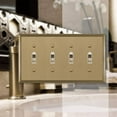 thumbnail image 2 of Amerelle 77T4BZ Moderne Wallplate 4 Toggle Cast Metal Brushed Bronze 1-Pack, 2 of 3