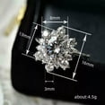 thumbnail image 5 of K-KED Fashion Flower Cubic Zircon Women Wedding Ring 925 Silver Filled Ring Sz 6-10-9, 5 of 6