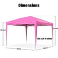 thumbnail image 2 of Outdoor Basic 10' x 10' Pop up Canopy Tent Outside Canopy with Carry Bag, Pink, 2 of 5