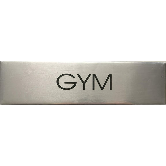 GYM SIGN (BRUSHED ALUMINUM)