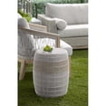 thumbnail image 3 of Pemberly Row Contemporary Barrel-Shaped Rope Accent Table in Taupe Gray, 3 of 4