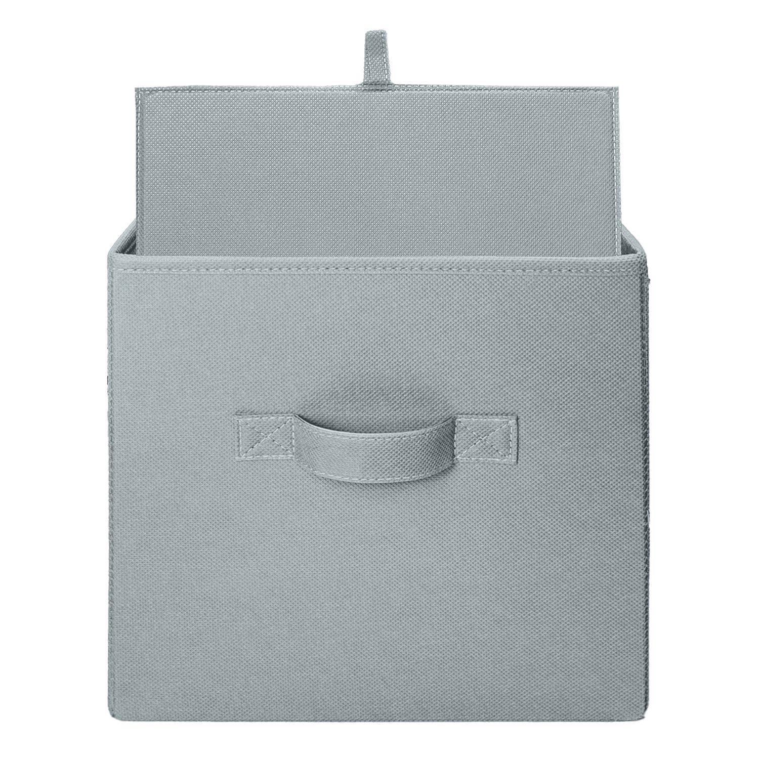 Mainstays Collegiate Collapsible Fabric Bins 10.5X10.5, Silver Hail, 4 Pack