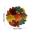 thumbnail image 4 of Naittoop Farmhouse Thanksgiving Fall Leaves Round Placemats 15in for Embroidered Autumn Cutout Harvest Placemats, Rustic Maple Leaves Tabletop Decoration for Home Kitchen Dining A, 4 of 8