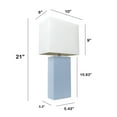 thumbnail image 3 of Lalia Home 21" 2-Pack Leather Base Modern Home Décor Bedside Table Lamp Set, 3 of 8