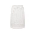 thumbnail image 2 of Women's Seamless Hem Slip Skirt Basic Modest Below the Knee Length Stretch Knit Straight Skirt for summer and office dresses(02_White,55), 2 of 2