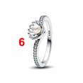 thumbnail image 2 of 925 Sterling Silver Princess Pearl Ring Women Finger Ring For Party Jewelry, 2 of 4