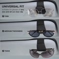 thumbnail image 3 of Soporte para gafas para coche, juego de 2 soportes para gafas para coche, soporte magnético universal para gafas de sol de cuero, visera para coche (negro), 3 of 5