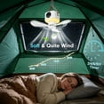 thumbnail image 5 of Portable Ceiling Fan, Tent Ceiling Fan, Rechargeable Tent Fan, LED Light Fan, Battery Operated Hanging Fan with Light and Remote, Remote Control Camping Fan for Tent Gazebo Outdoor Bedroom, Khaki, 5 of 5