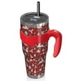 thumbnail image 2 of 40oz Tumbler,Red Christmas Silhouette Pattern Insulated Tumblers with Removable Handle,Stainless Steel Double Vacuum Coffee Tumbler Cup with Straw for Home,Office,Travel,Party, 2 of 5