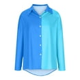 thumbnail image 4 of Camisas Para Mujer, Camisetas de Gran Tamaño, Manga Larga, Cuello Vuelto A La Moda, Camiseta Informal A Juego de Colores, Camisetas Odeerbi  ODB134358, 4 of 8