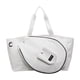 thumbnail image 1 of Bolsa de tenis de lona, ​​bolso de mano, fácil de limpiar, para viajes, elegante, multiusos, grande. blanco, 1 of 9