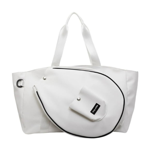 Bolso de hombro de tenis, multiusos, ligero, para viajes, impermeable. blanco