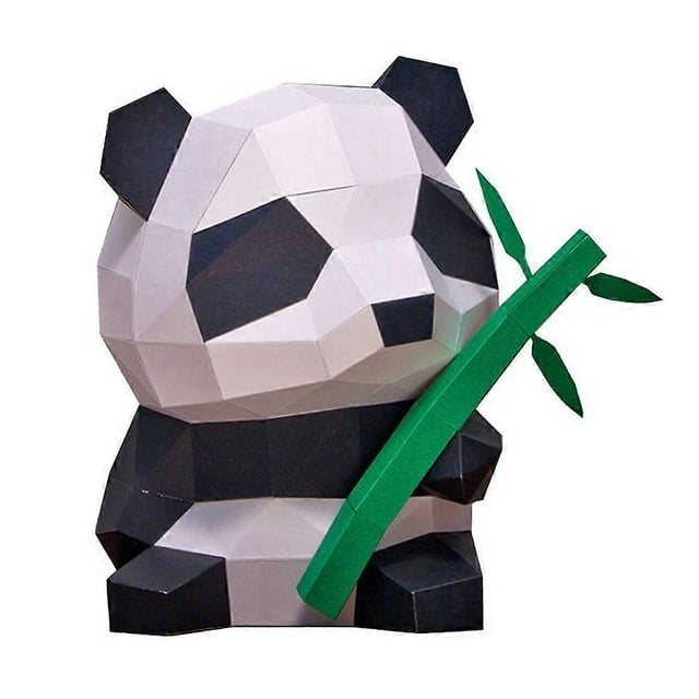 Panda 3D Stereoscopic Paper Model Creative Handmade Origami Paper Toy for Home