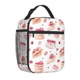 thumbnail image 2 of Watercolor Sweet Of Strawberry Pastry Desserts Reusable Insulated Lunch Bag - Waterproof & Portable Tote For Men And Women, 2 of 9