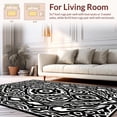 thumbnail image 2 of ODIKA 5' x 7' Machine Washable Non-Slip Area Rug, Middle Eastern Medallion High Traffic Rug, Black, 362867, 2 of 7
