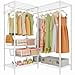 thumbnail image 3 of VIPEK L9 L Shape Garment Rack Heavy Duty Clothing Rack with 4 Adjustable Shelves & Slid Baskets, Freestanding Clothes Rack Metal Wardrobe Closet Rack, 44.6"L x 39"W x 72.9"H, Max Load 580LBS, White, 3 of 4
