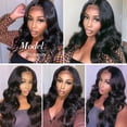thumbnail image 7 of Body Wave Lace Front Wigs Human Hair 4x4 HD Transparent Lace Closure Wigs Brazilian Human Hair Wigs for Black Women Pre Plucked Glueless Wet and Wavy Wig 150 Density Natural 22 inch, 7 of 7