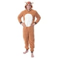 thumbnail image 7 of Rudolph The Red-Nosed Reindeer Adult Faux Shearling Union Suit Pajama Fleece One-Piece Footless Sleeper Sleepwear, 7 of 7