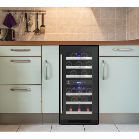 Vinotemp - 28-Bottle Dual Zone Wine Cooler - Black