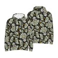 thumbnail image 4 of Zufioo Skull with Dollar Design Fleece Comfortable Hoodie for Mens,Sweatshirt for Men,Pullover Hooded Sweatshirt for Men -Small, 4 of 5