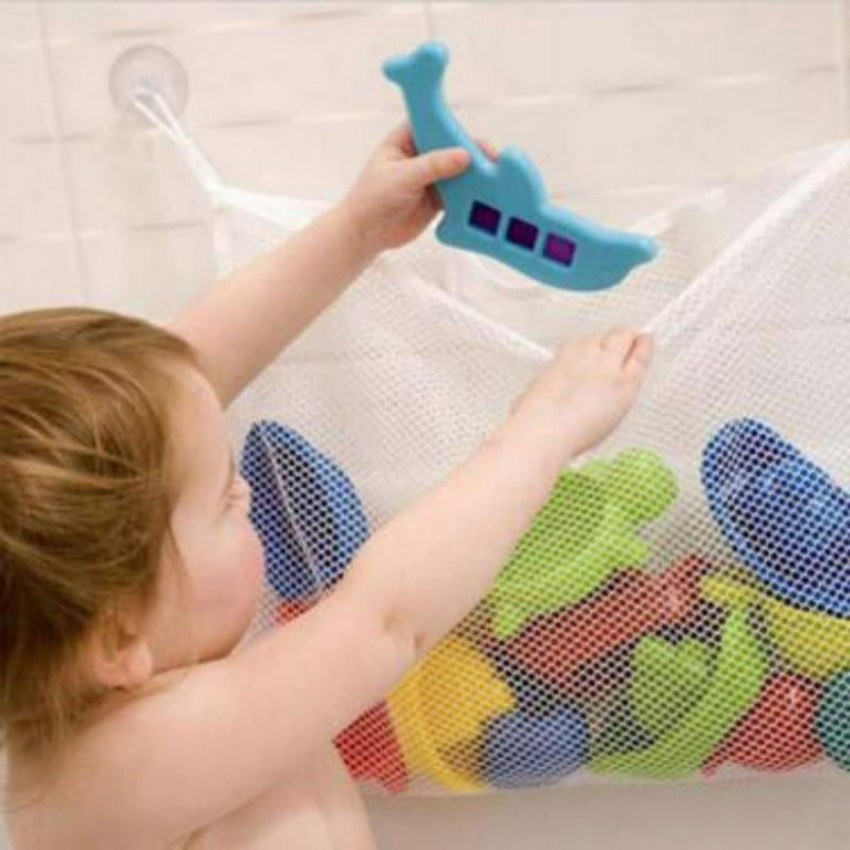 Xmarks Bath Toy Storage - Hanging Bath Toy Holder, with Suction & Adhesive  Hooks, 18.1x12.3 Mesh Shower Caddy for Kids Bathroom Decor, Bedroom & Car