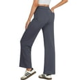 thumbnail image 2 of MINTREUS Wide Leg Pants Woman Stretch Casual Trousers with Multi-Pockets Loose Button Work Dress Pants Fall Outfits, 2 of 6
