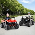 thumbnail image 4 of Costway 12V Kids Ride on Truck with Remote Control Slow Start Safety Belt Rear Storage Black, 4 of 10