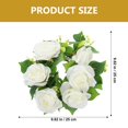 thumbnail image 4 of Aro de vela con flores artificiales para bodas, decoración de velas, corona de flores de rosas de seda, 4 of 4