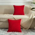 thumbnail image 3 of Taie d'Oreiller en Velours Souple 20*20 Pouces Rouge, 3 of 5