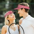 thumbnail image 6 of PAYOHTO Pink Romantic Paris Sun Visor Ponytail Tennis Hat for Teen Women Breathable Polyester Sun Golf Cap for Men Outdoor Sports Visors Hats for Summer, 6 of 8