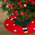 thumbnail image 3 of Falda para árbol de Navidad con diseño de doble cara, tela no tejida con tejido de poliéster suave para uso en interiores y exteriores, 48 pulgadas, color rojo, cierre de lazo especial, multifuncional, 3 of 5