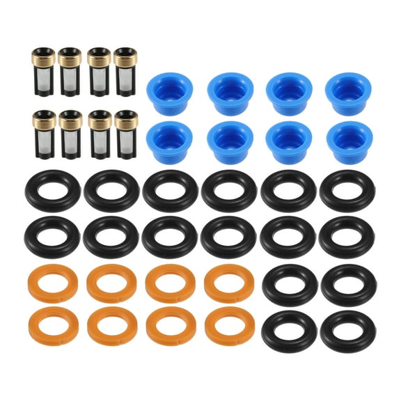 Fuel Injector Seal O Ring Car O-Ring Rebuild Repair Kit for Ford F-150 4.6L 1985-1996 NBR Rubber 8 Sets