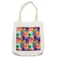 thumbnail image 1 of Colorful Tote Bag, Mosaic Rainbow Colored Checkered Squares Abstract Pixel Art Inspired Illustration, Cloth Linen Reusable Bag for Shopping Books Beach and More, 16.5" X 14", Cream, by Ambesonne, 1 of 2