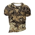 thumbnail image 5 of Dresfit Gym Shirts Mens Camouflage Short Sleeve Athletic Tees Crew Neck Relaxed Fit Lightweight Tennis Tops Musle Basic T Shirts Army Green 6XL, 5 of 6