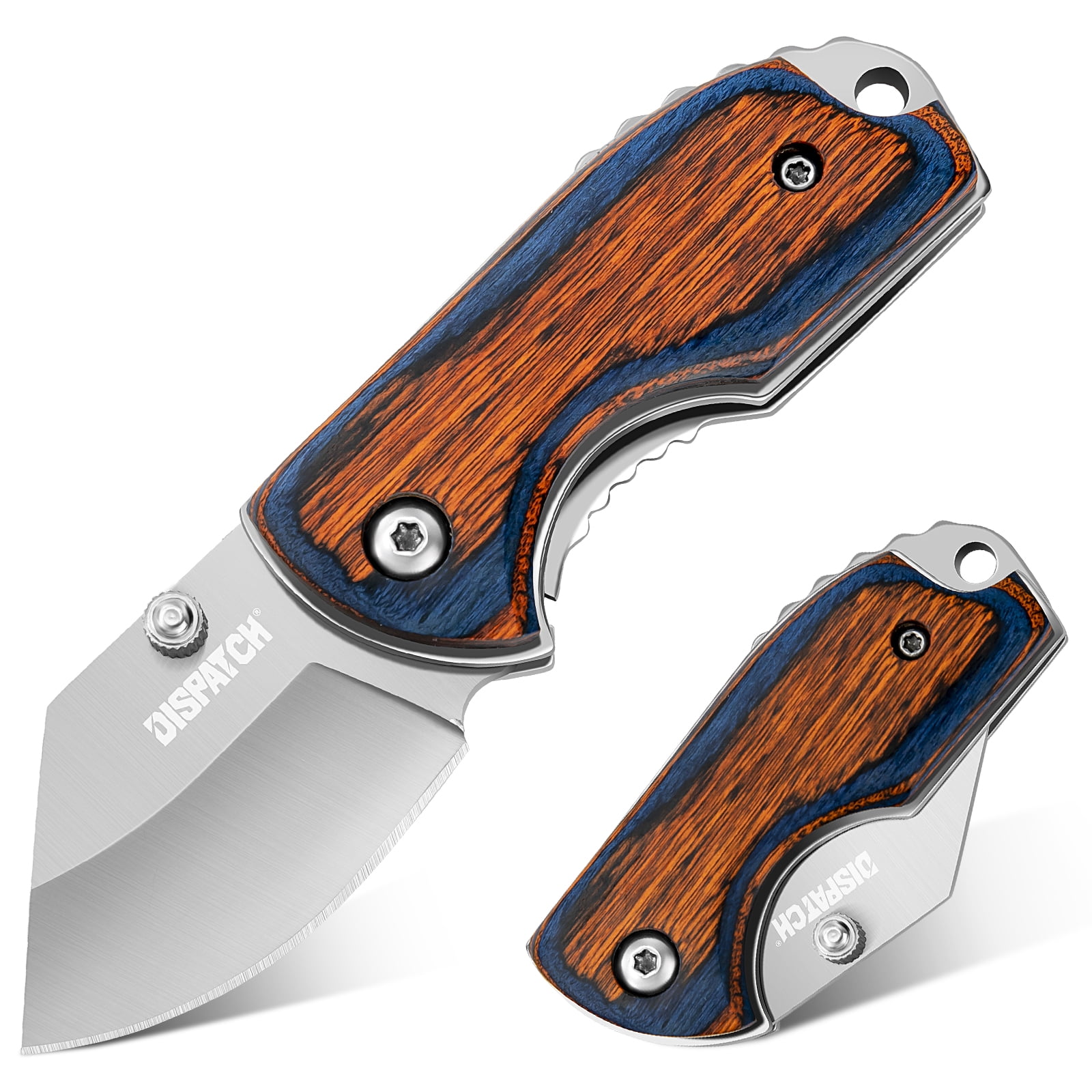 1.8" Folding Mini Pocket Knife DISPATCH Stainless Steel Wooden Handle MultiFunction Knife with