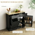 thumbnail image 5 of HOMCOM Tilt Out Trash Can Cabinet with Drawers, Farmhouse Kitchen Cabinet with Hidden Trash Can for Kitchen, Black, 5 of 9