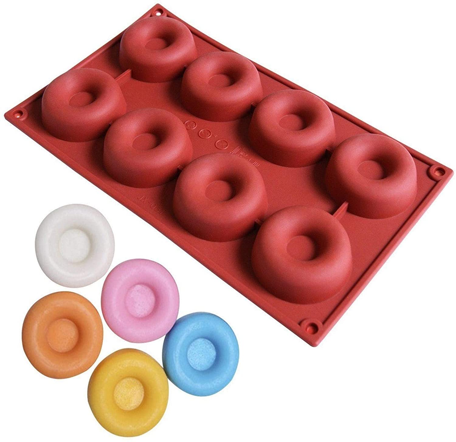 Silicone Doughnut Tray Molds, 8Cavity Doughnut Baking Mold, Baked