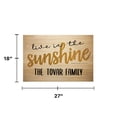 thumbnail image 5 of Personalized Planet 27x18 Ralph Waldo Emerson Live in The Sunshine Doormat with Custom Family Name Printed on Light Brown Rectangular 1/4” Thick Non Slip Mat for Kitchen Hallway Deck or Porch, 5 of 6