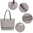 thumbnail image 3 of Bolso Montana West de piel vegana tejida para mujer MWC-090GY, 3 of 8