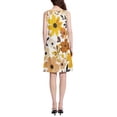 thumbnail image 3 of FORMRS Summer Dress for Women Loose U Neck Sleeveless Midi Beach Sundresses with Pockets, Yellow Flowers, 3 of 8