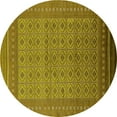 thumbnail image 1 of Ahgly Company Indoor Round Oriental Yellow Industrial Area Rugs, 4' Round, 1 of 4