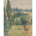 thumbnail image 2 of Martinus van Andringa 20x24 Gold Ornate Framed and Double Matted Museum Art Print Titled - Landscape with Resting Farmer at a Horse (1874 - 1918), 2 of 4