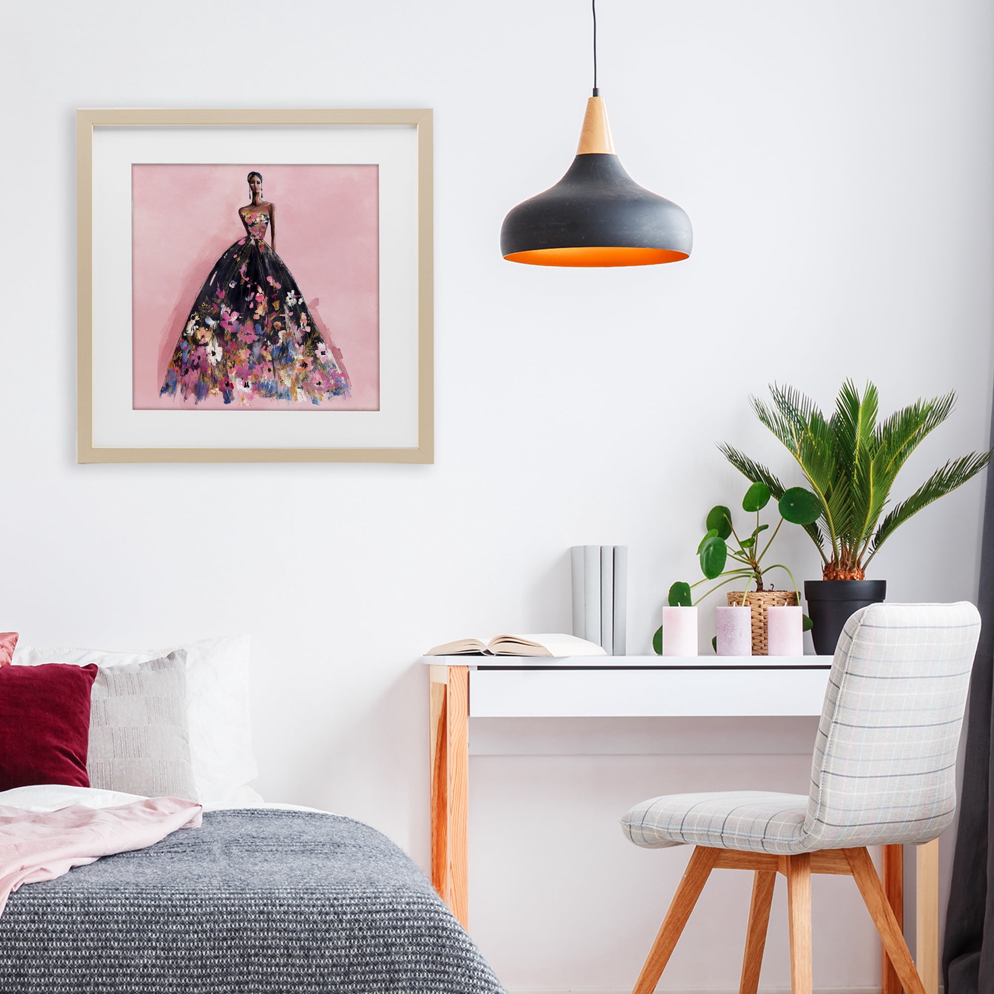 Stupell Industries Floral Reverie Gown Birch Framed Print Under Glass, design by Svetlana Aleynikova